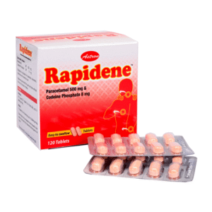 Rapidene Paracetamol and Codeine Tablets 500mg and Codeine phosphate 8mg 120 Tablets