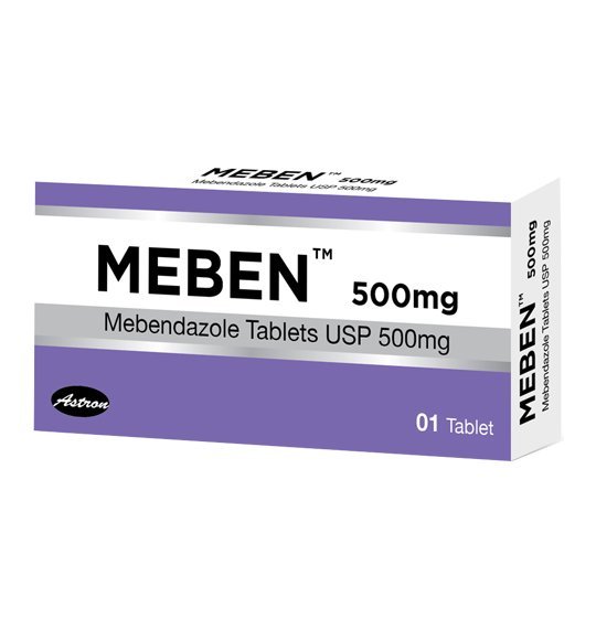Meben - 500mg Tablet Mebendazole Tablets USP 500mg 5 tablets FREE SHIPPING