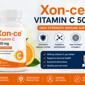 Xon-ce Vitamin C 500mg Tablets 100 Count | High Strength Immune Support