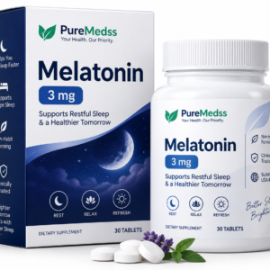 Melatonin 3mg Tablets for Sleep Support | PureMedss – 30 Tablets EXP-2029